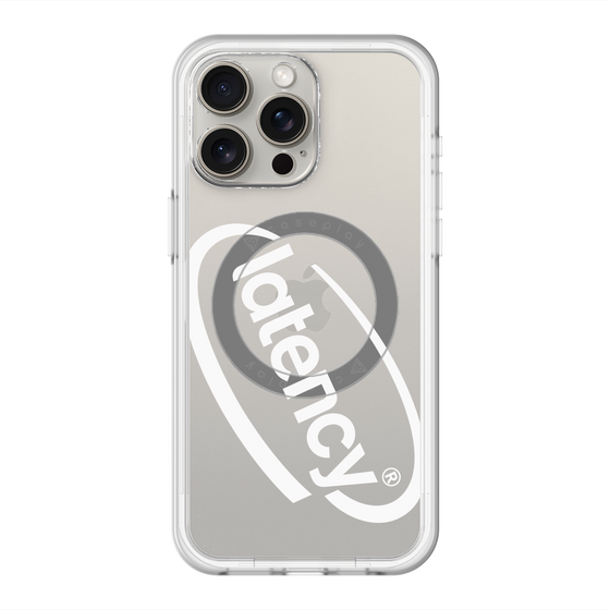 スリムプロテクションプレミアムケース with MagSafe［ LATENCY - Circle logo - Clear ］