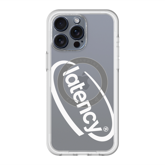 スリムプロテクションプレミアムケース with MagSafe［ LATENCY - Circle logo - Clear ］