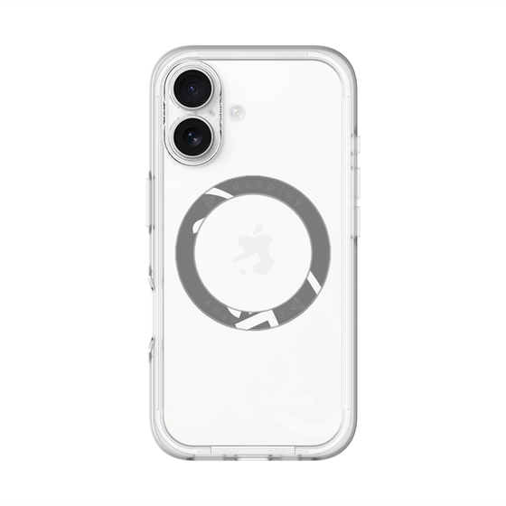 スリムプロテクションプレミアムケース with MagSafe［ LATENCY - Circle logo - Clear ］