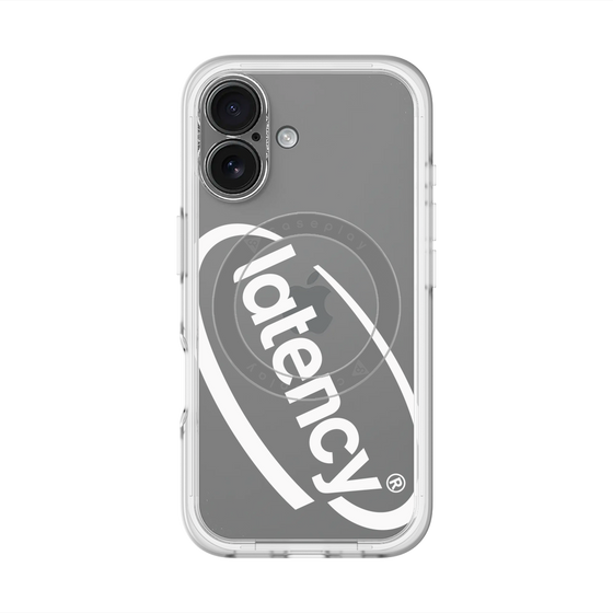 スリムプロテクションプレミアムケース with MagSafe［ LATENCY - Circle logo - Clear ］