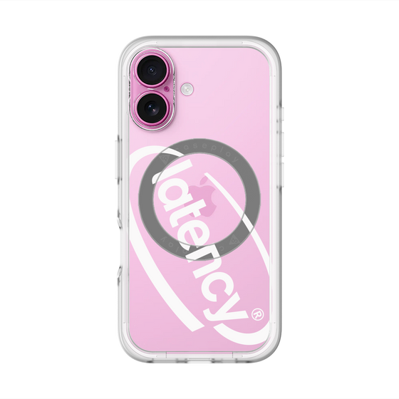 スリムプロテクションプレミアムケース with MagSafe［ LATENCY - Circle logo - Clear ］