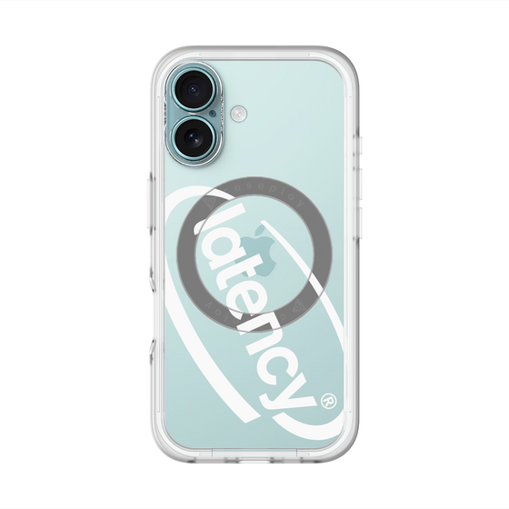 スリムプロテクションプレミアムケース with MagSafe［ LATENCY - Circle logo - Clear ］