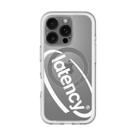 スリムプロテクションプレミアムケース with MagSafe［ LATENCY - Circle logo - Clear ］