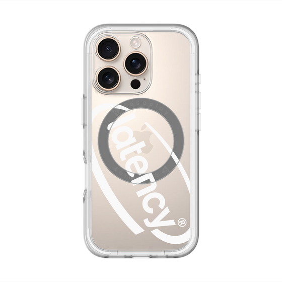 スリムプロテクションプレミアムケース with MagSafe［ LATENCY - Circle logo - Clear ］