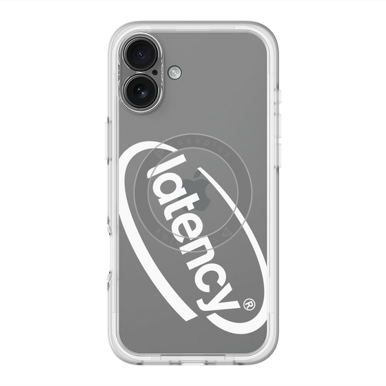 スリムプロテクションプレミアムケース with MagSafe［ LATENCY - Circle logo - Clear ］