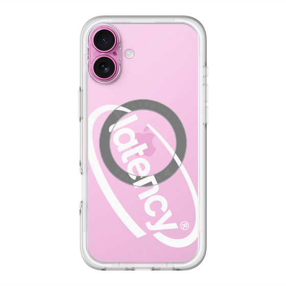 スリムプロテクションプレミアムケース with MagSafe［ LATENCY - Circle logo - Clear ］