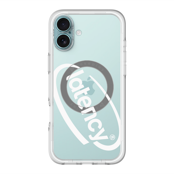 スリムプロテクションプレミアムケース with MagSafe［ LATENCY - Circle logo - Clear ］