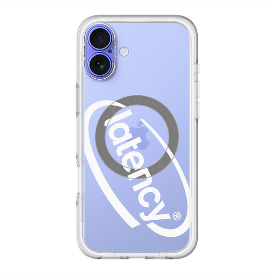 スリムプロテクションプレミアムケース with MagSafe［ LATENCY - Circle logo - Clear ］