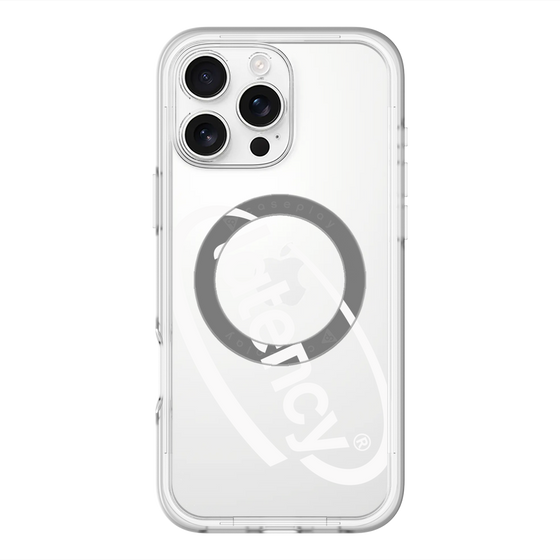 スリムプロテクションプレミアムケース with MagSafe［ LATENCY - Circle logo - Clear ］