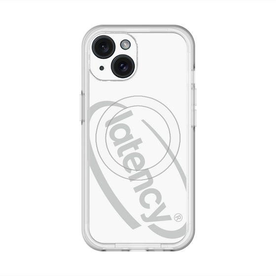 スリムプロテクションプレミアムケース with MagSafe［ LATENCY - Circle logo - White ］