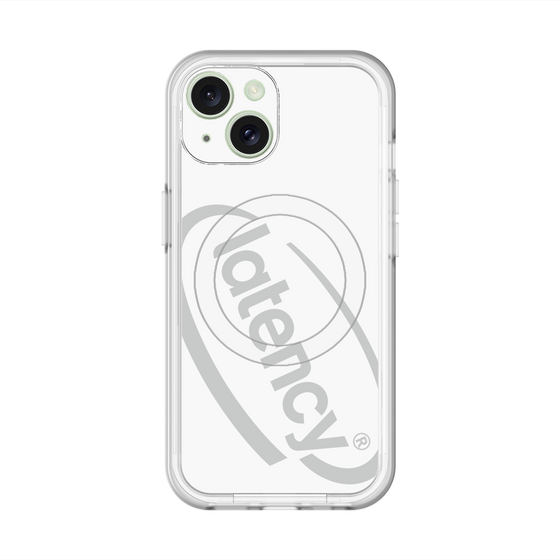 スリムプロテクションプレミアムケース with MagSafe［ LATENCY - Circle logo - White ］