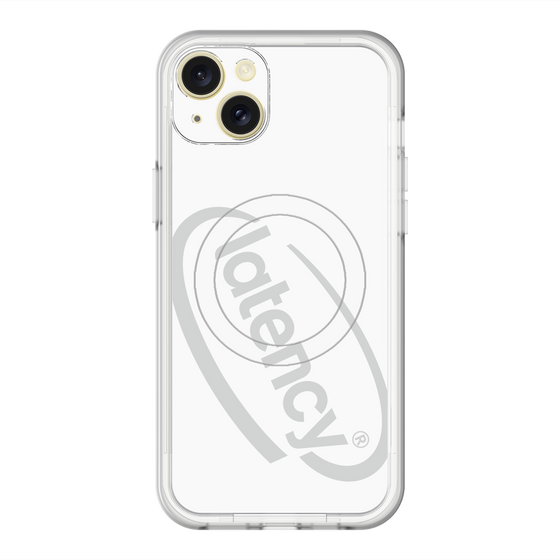 スリムプロテクションプレミアムケース with MagSafe［ LATENCY - Circle logo - White ］