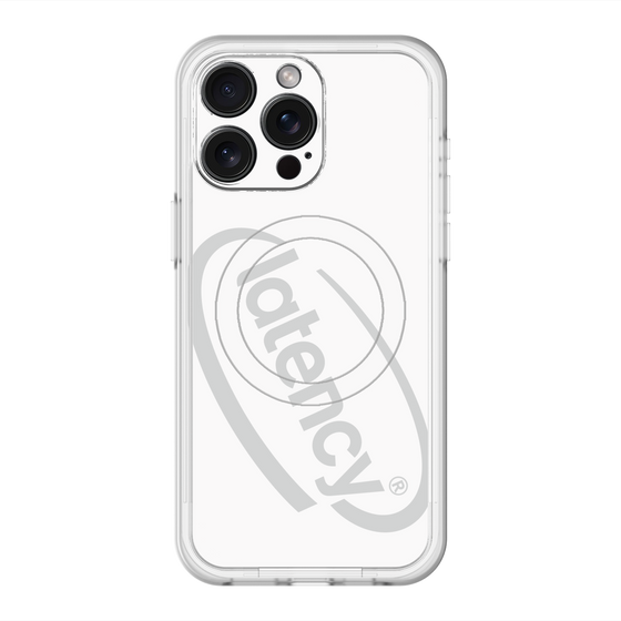 スリムプロテクションプレミアムケース with MagSafe［ LATENCY - Circle logo - White ］