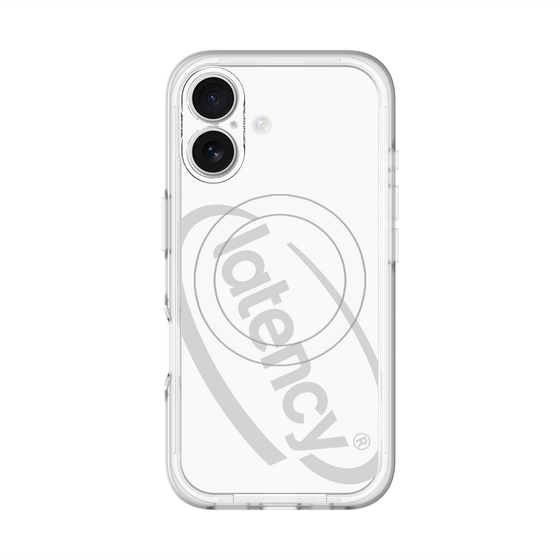 スリムプロテクションプレミアムケース with MagSafe［ LATENCY - Circle logo - White ］