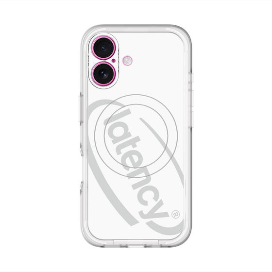 スリムプロテクションプレミアムケース with MagSafe［ LATENCY - Circle logo - White ］