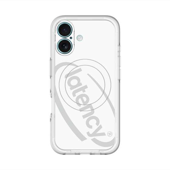 スリムプロテクションプレミアムケース with MagSafe［ LATENCY - Circle logo - White ］