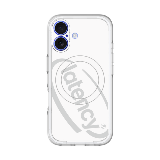 スリムプロテクションプレミアムケース with MagSafe［ LATENCY - Circle logo - White ］