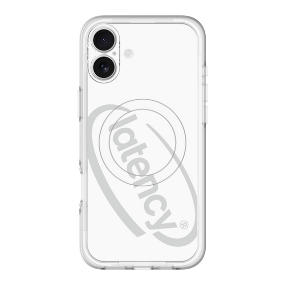 スリムプロテクションプレミアムケース with MagSafe［ LATENCY - Circle logo - White ］
