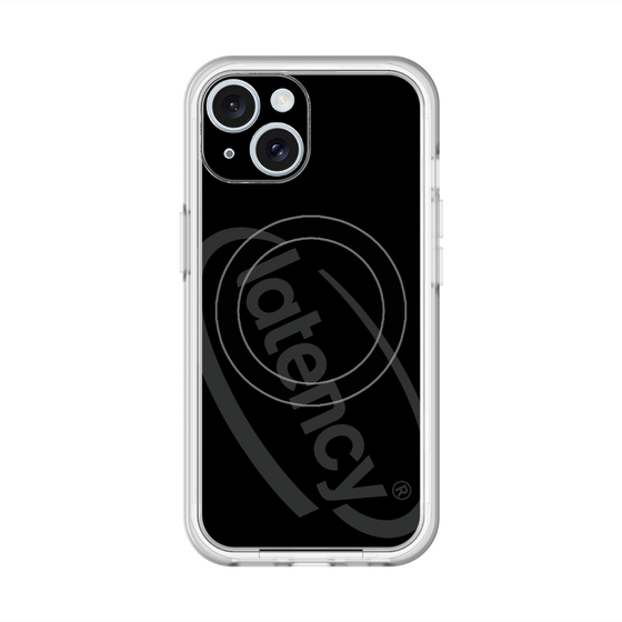 スリムプロテクションプレミアムケース with MagSafe［ LATENCY - Circle logo - Black ］