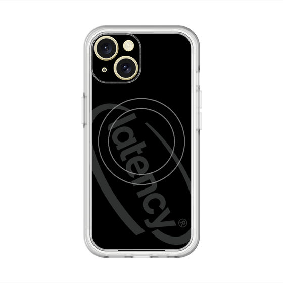 スリムプロテクションプレミアムケース with MagSafe［ LATENCY - Circle logo - Black ］