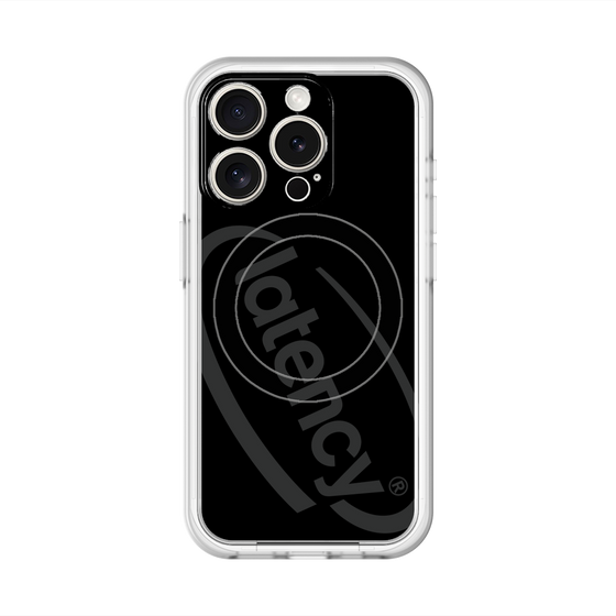 スリムプロテクションプレミアムケース with MagSafe［ LATENCY - Circle logo - Black ］