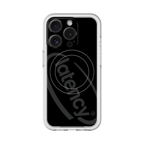 スリムプロテクションプレミアムケース with MagSafe［ LATENCY - Circle logo - Black ］