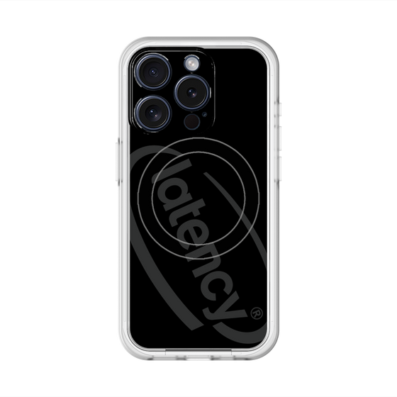 スリムプロテクションプレミアムケース with MagSafe［ LATENCY - Circle logo - Black ］