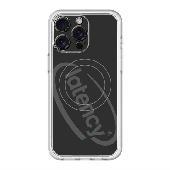 スリムプロテクションプレミアムケース with MagSafe［ LATENCY - Circle logo - Black ］
