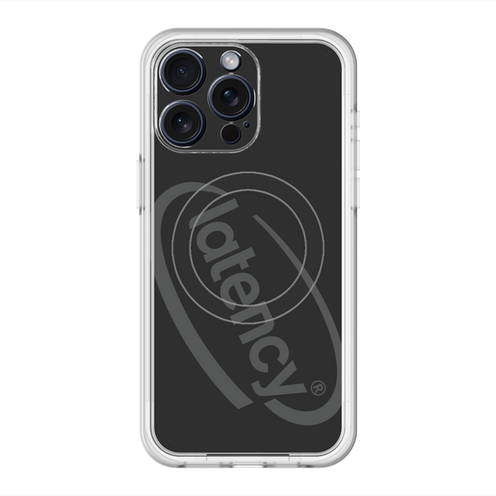 スリムプロテクションプレミアムケース with MagSafe［ LATENCY - Circle logo - Black ］