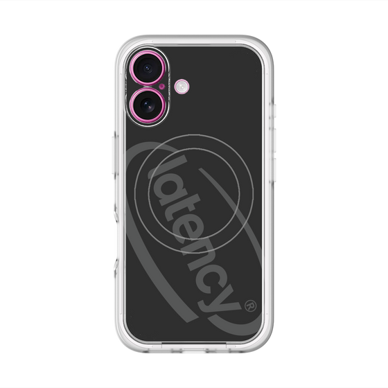 スリムプロテクションプレミアムケース with MagSafe［ LATENCY - Circle logo - Black ］