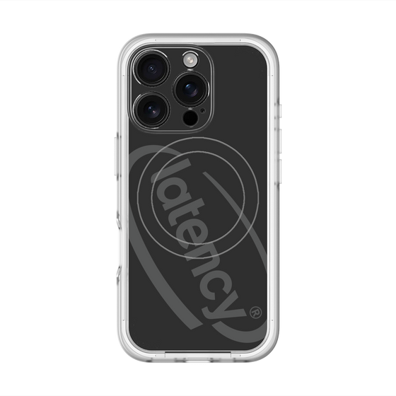 スリムプロテクションプレミアムケース with MagSafe［ LATENCY - Circle logo - Black ］