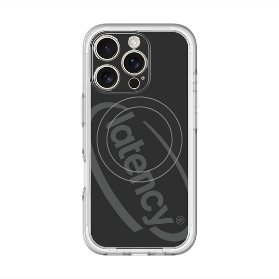 スリムプロテクションプレミアムケース with MagSafe［ LATENCY - Circle logo - Black ］