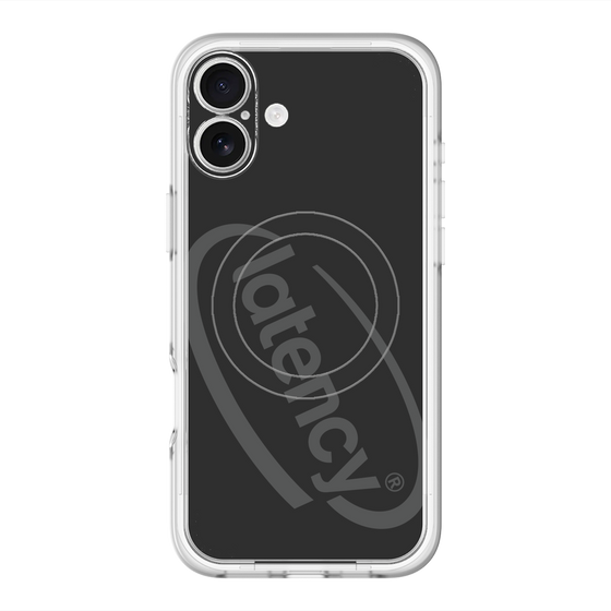 スリムプロテクションプレミアムケース with MagSafe［ LATENCY - Circle logo - Black ］