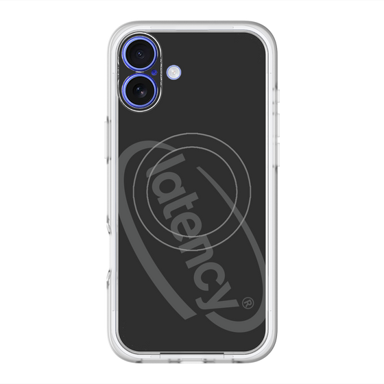 スリムプロテクションプレミアムケース with MagSafe［ LATENCY - Circle logo - Black ］