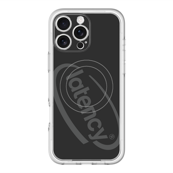 スリムプロテクションプレミアムケース with MagSafe［ LATENCY - Circle logo - Black ］