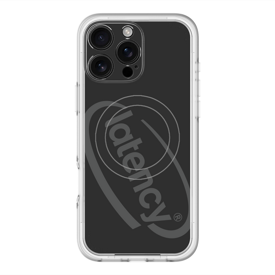 スリムプロテクションプレミアムケース with MagSafe［ LATENCY - Circle logo - Black ］