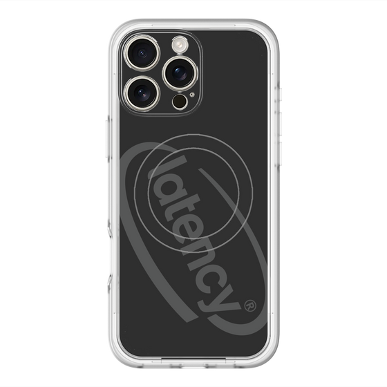 スリムプロテクションプレミアムケース with MagSafe［ LATENCY - Circle logo - Black ］