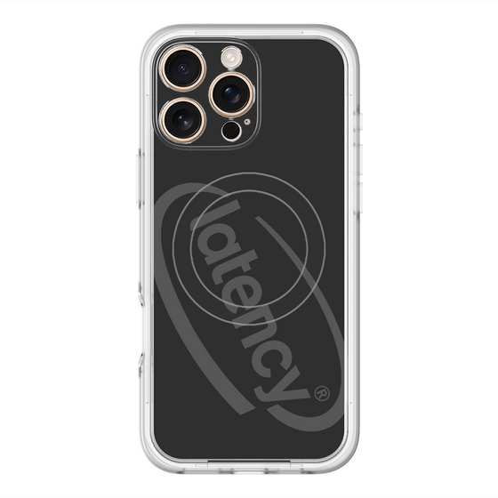 スリムプロテクションプレミアムケース with MagSafe［ LATENCY - Circle logo - Black ］