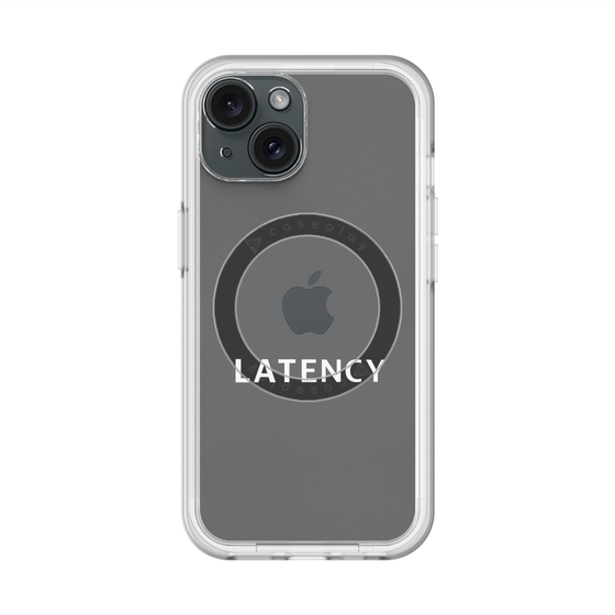 スリムプロテクションプレミアムケース with MagSafe［ LATENCY - Logotype - Clear ］