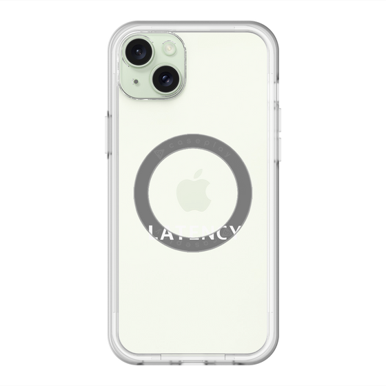 スリムプロテクションプレミアムケース with MagSafe［ LATENCY - Logotype - Clear ］