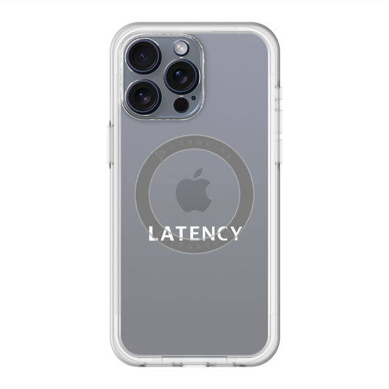 スリムプロテクションプレミアムケース with MagSafe［ LATENCY - Logotype - Clear ］