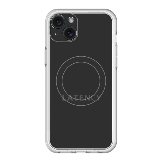 スリムプロテクションプレミアムケース with MagSafe［ LATENCY - Logotype - Black ］