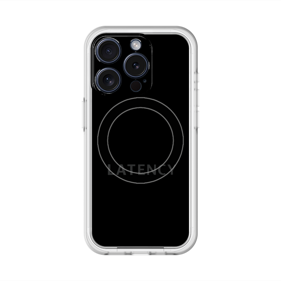 スリムプロテクションプレミアムケース with MagSafe［ LATENCY - Logotype - Black ］