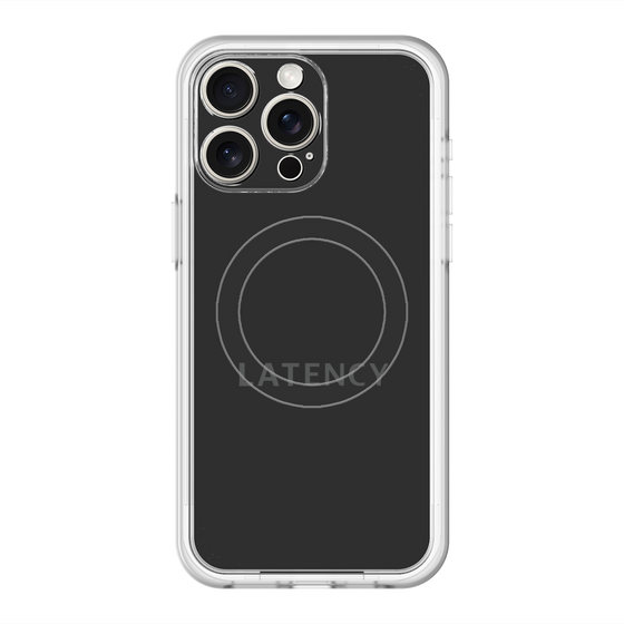 スリムプロテクションプレミアムケース with MagSafe［ LATENCY - Logotype - Black ］