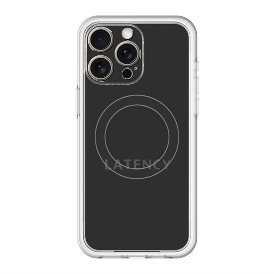 スリムプロテクションプレミアムケース with MagSafe［ LATENCY - Logotype - Black ］