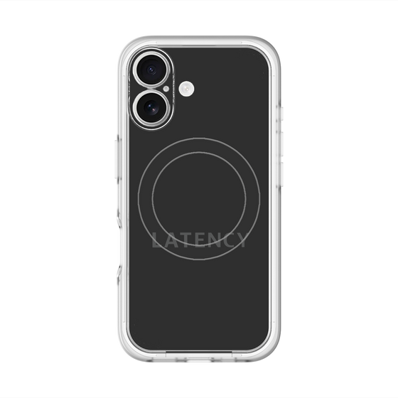 スリムプロテクションプレミアムケース with MagSafe［ LATENCY - Logotype - Black ］