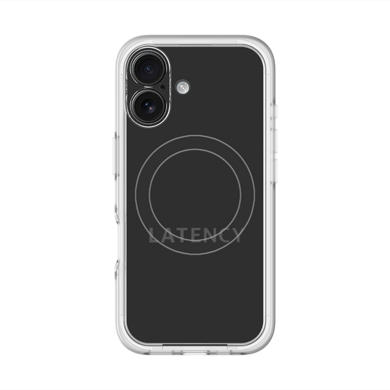 スリムプロテクションプレミアムケース with MagSafe［ LATENCY - Logotype - Black ］