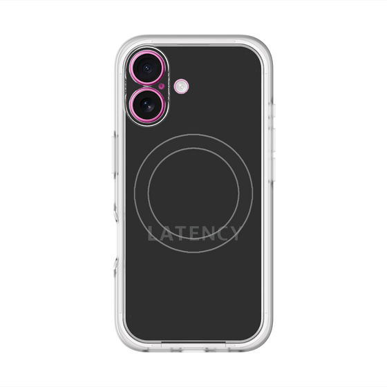 スリムプロテクションプレミアムケース with MagSafe［ LATENCY - Logotype - Black ］