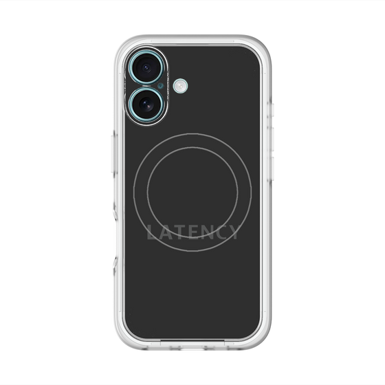 スリムプロテクションプレミアムケース with MagSafe［ LATENCY - Logotype - Black ］