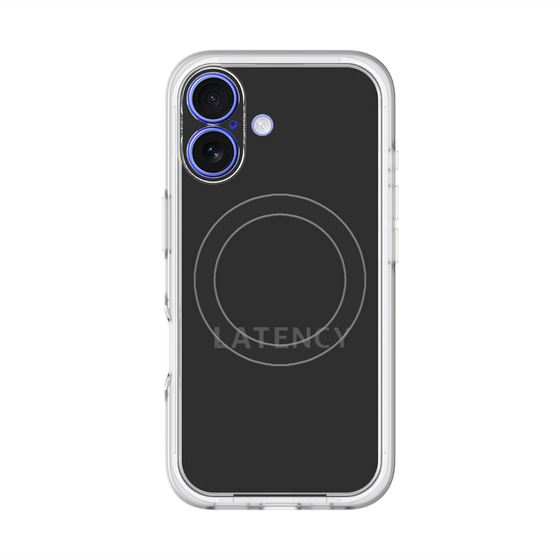 スリムプロテクションプレミアムケース with MagSafe［ LATENCY - Logotype - Black ］